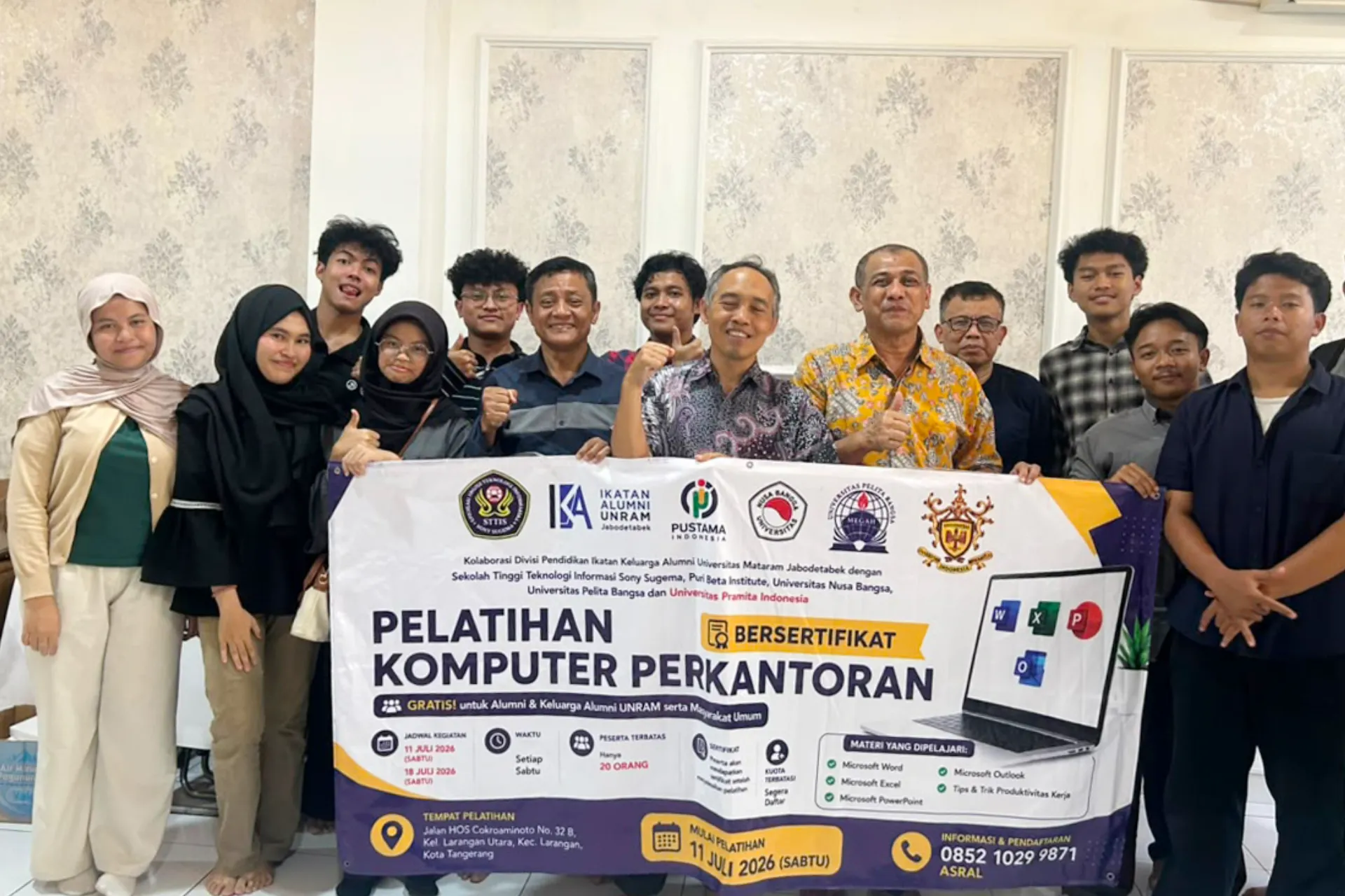 STTI Sony Sugema dan IKA UNRAM Jabodetabek Berkolaborasi Tingkatkan Kompetensi Digital Masyarakat melalui Pelatihan Komputer Perkantoran Gratis Bersertifikat